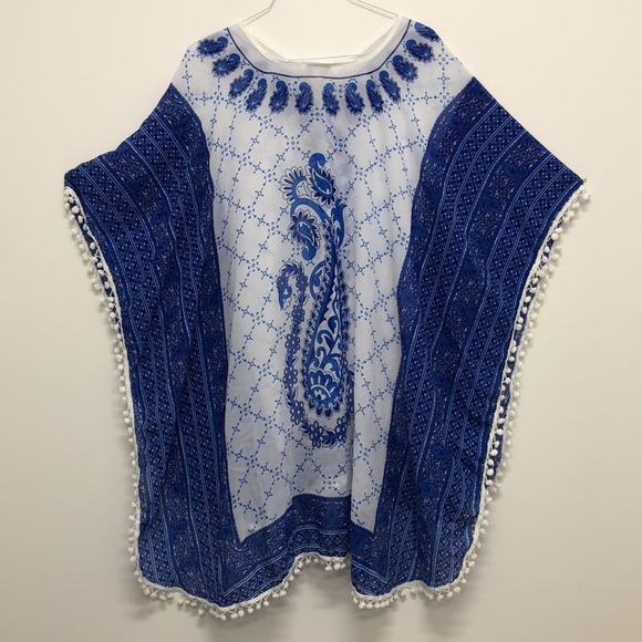 NWT New York & Company Beach Poncho Kimono Cover Up - Picture 4 of 7